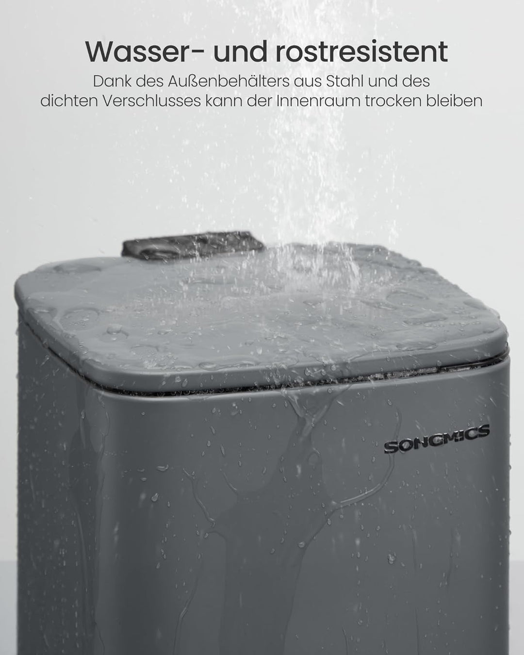 SONGMICS Kosmetikeimer, 6 Liter, Mülleimer Bad, kleiner Abfalleimer, Tretmülleimer, mit Pedal, für k