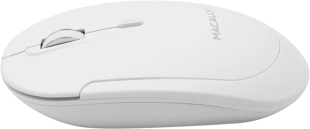 Macally BTDYNAMOUSE-W, optische Bluetooth Maus mit 3 Tasten und Scrollrad, drahtlose Mouse für Mac u