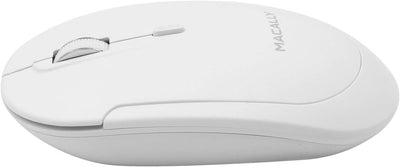 Macally BTDYNAMOUSE-W, optische Bluetooth Maus mit 3 Tasten und Scrollrad, drahtlose Mouse für Mac u