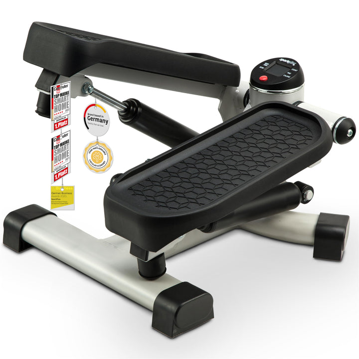 SportPlus 2-in-1 Mini-Stepper mit patentierter Umschalttechnik, Swing-Stepper und Auf-und-Ab-Stepper