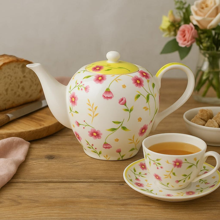 Jameson & Tailor Tea for One Brillantporzellan Blumenranken, Blumenranken