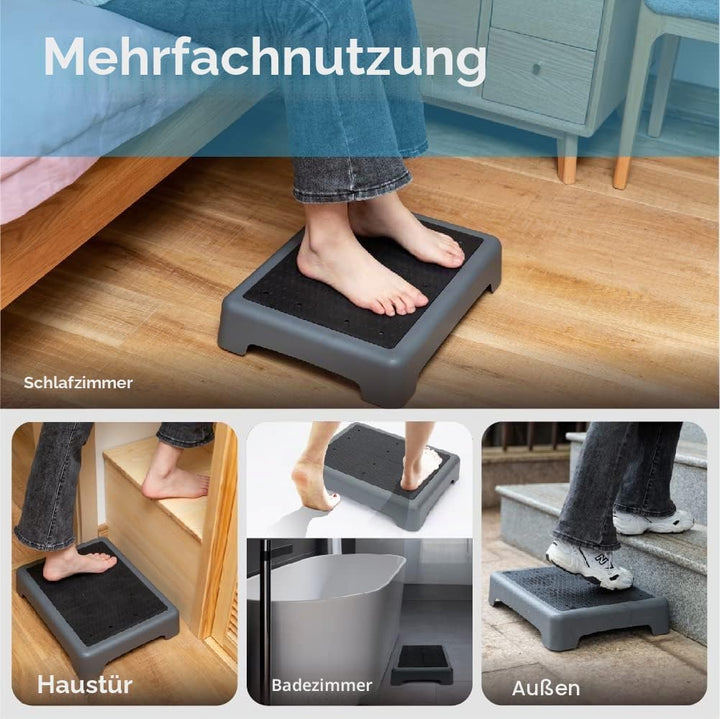 StrongTek One Step Hocker für Erwachsene und ältere Menschen, tragbar und rutschfest, 200 kg Kapazit