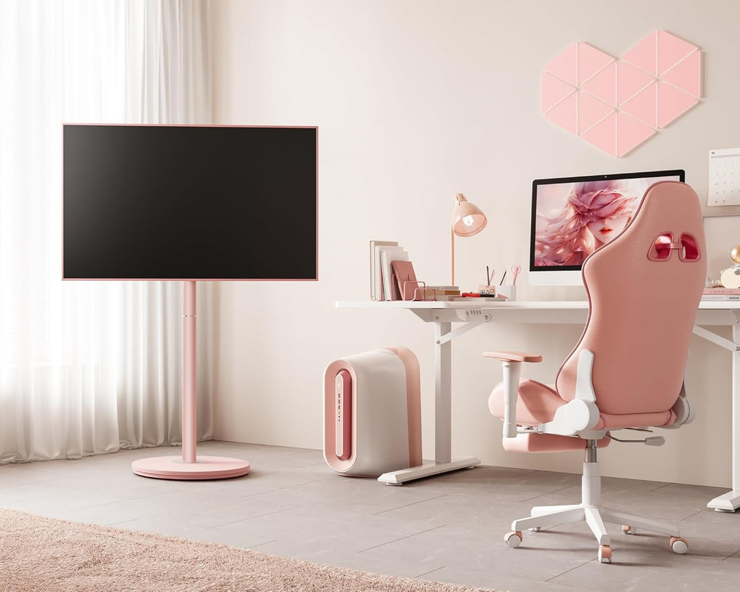 FITUEYES Design TV Ständer Rollbar für 32-65 Zoll Fernseher Mobiler TV Standfuss höhenverstellbar Mo
