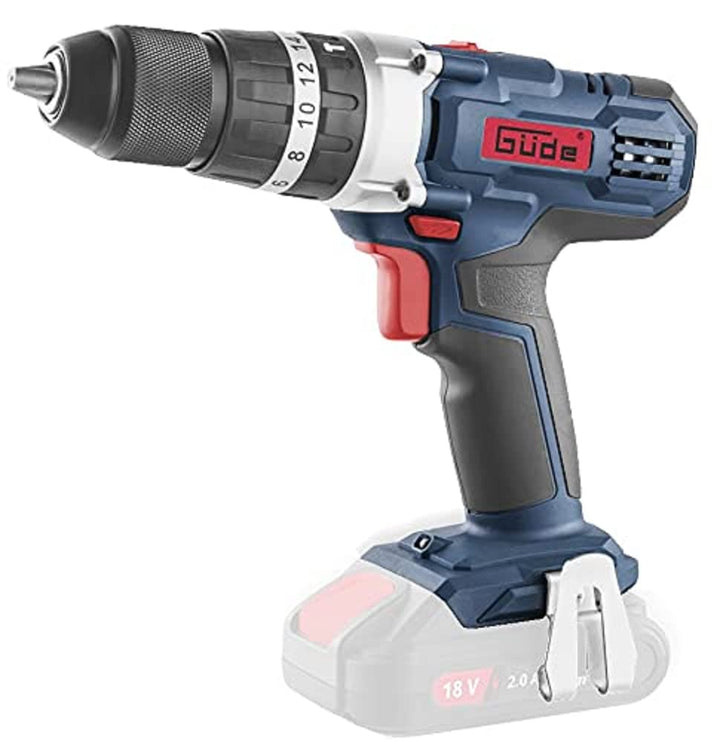 Güde 58503 Akku Schlagbohrschrauber BSB 18-0 (18 V, 16 Drehmomentstufen, 13 mm Metall-Schnellspannbo