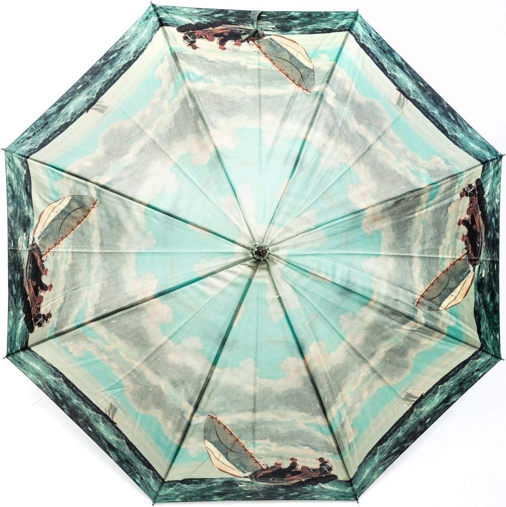 LUCKYWEATHER Regenschirm Stockschirm Damen Motiv Breezing Up Auf-Automatik I Stockregenschirm gross