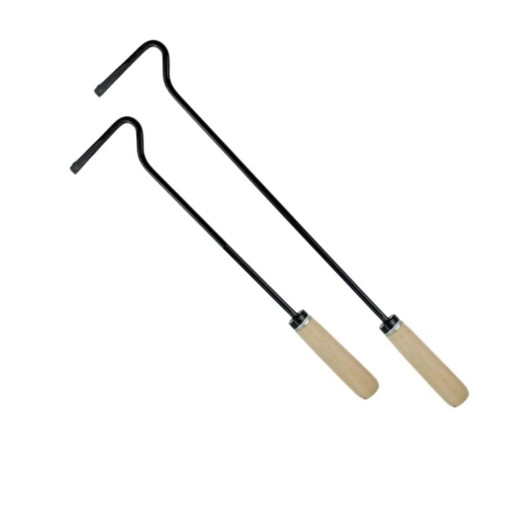 2er Set Schürhaken, Länge 50 cm &amp; 85 cm EU-Herstellung Feuerhaken aus Stahl Ø 8 mm, Schüreisen Kamin