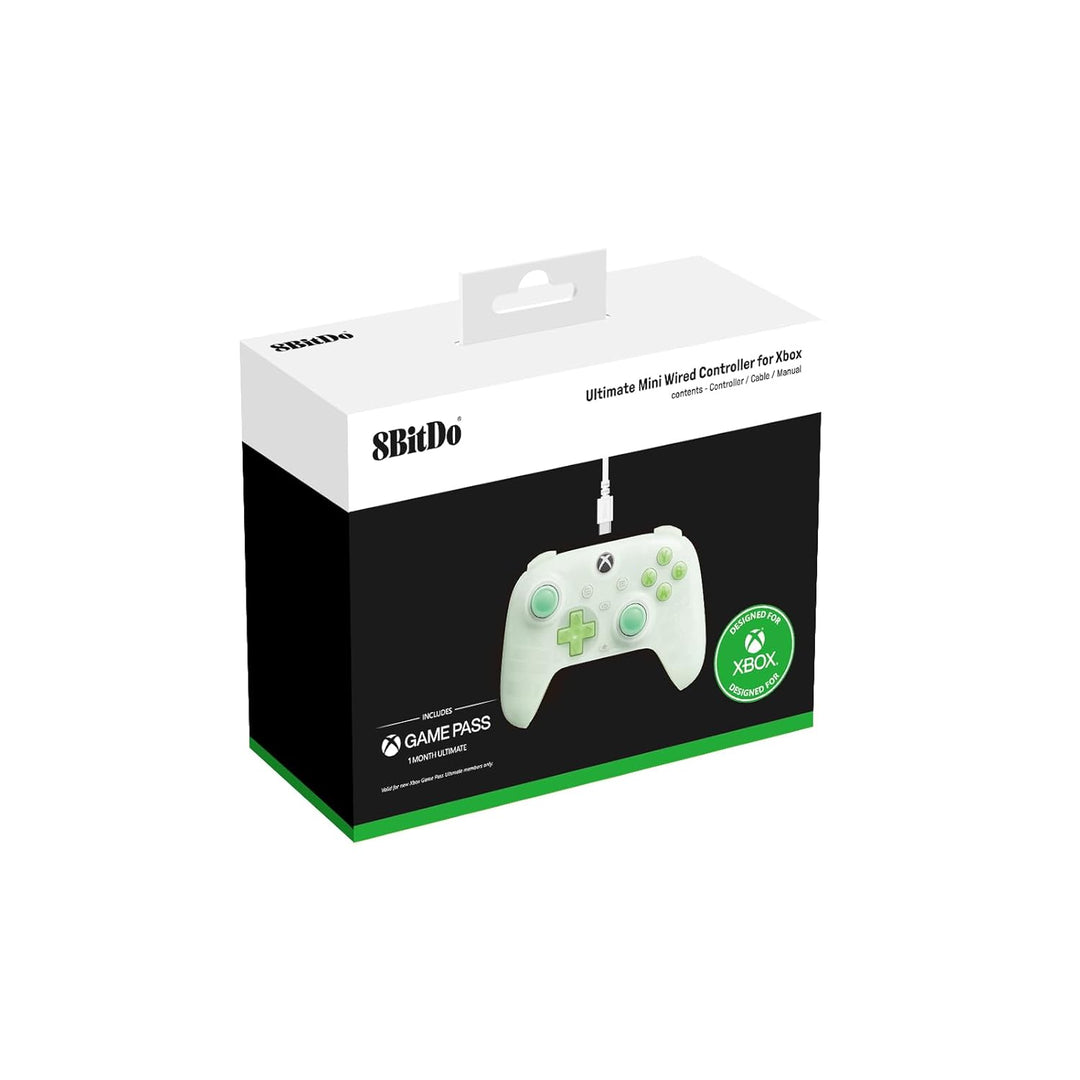8Bitdo Ultimate Mini Wired Controller for Xbox with RGB Lighting Fire Ring, Hall Effect Joysticks an