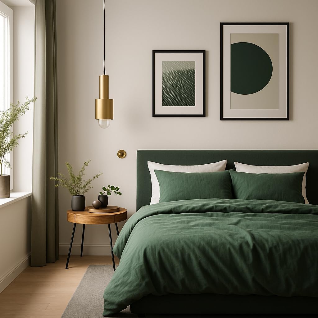 VelvetHome Deluxe Bettwäsche 135x200 Baumwolle Bettbezug 135x200 cm mit Kissenbezug 80x80 cm Hohe Qu