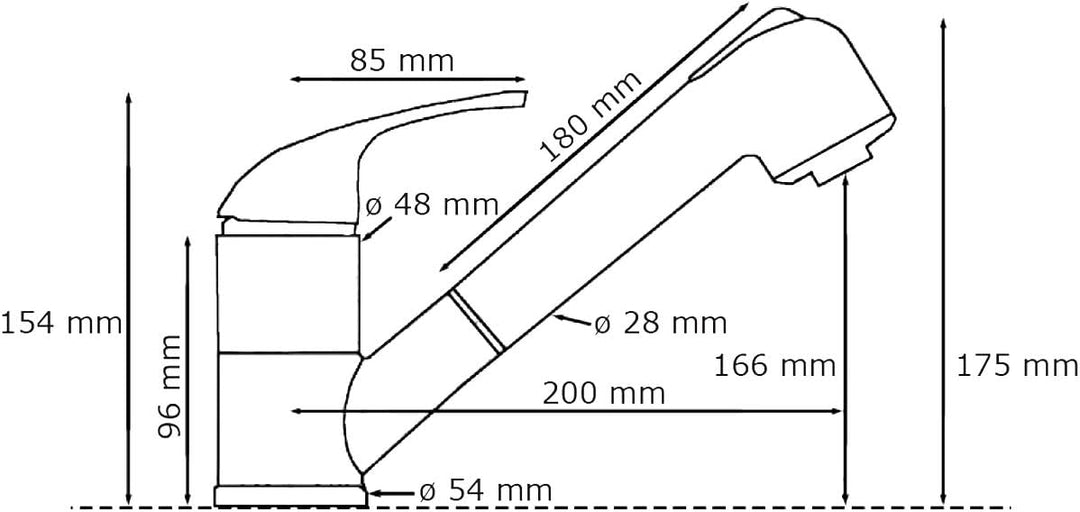VAF Armatur 9206 Chrom Einhebelmischer Wasserhahn Hochdruck Ausziehbar Brause Küche Spüle Mischbatte