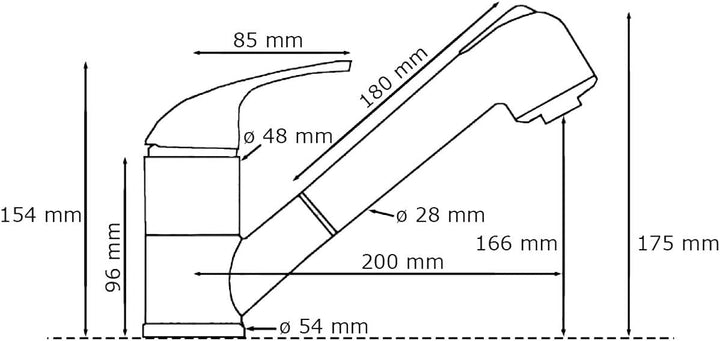 VAF Armatur 9206 Chrom Einhebelmischer Wasserhahn Hochdruck Ausziehbar Brause Küche Spüle Mischbatte