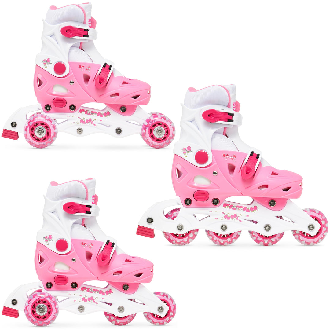 Raven 3in1 Kinder Inlineskates/Triskates/Rollschuhe Balloon verstellbar 29-32 (18 cm-20 cm) Balloon