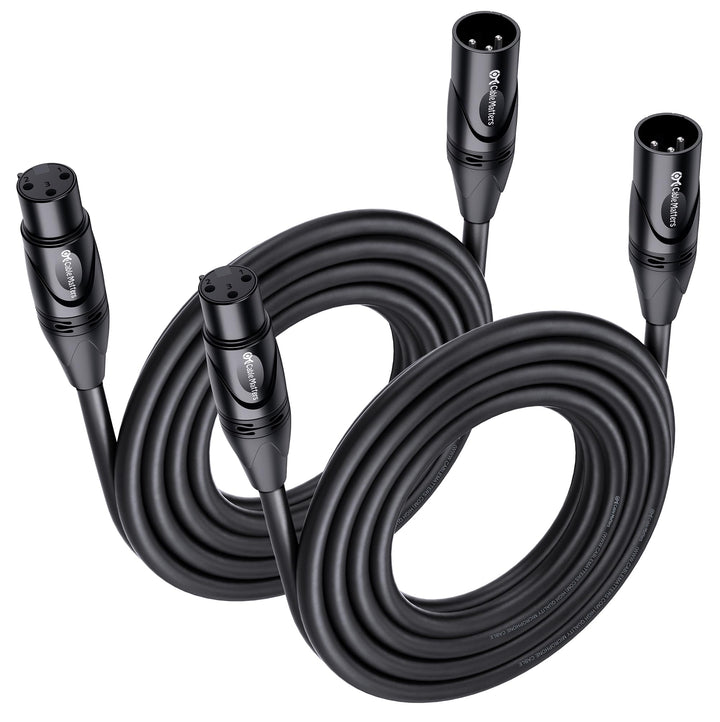 Cable Matters XLR-Mikrofonkabel, männlich auf weiblich, 4,5 m, 2 Stück 15', 15'