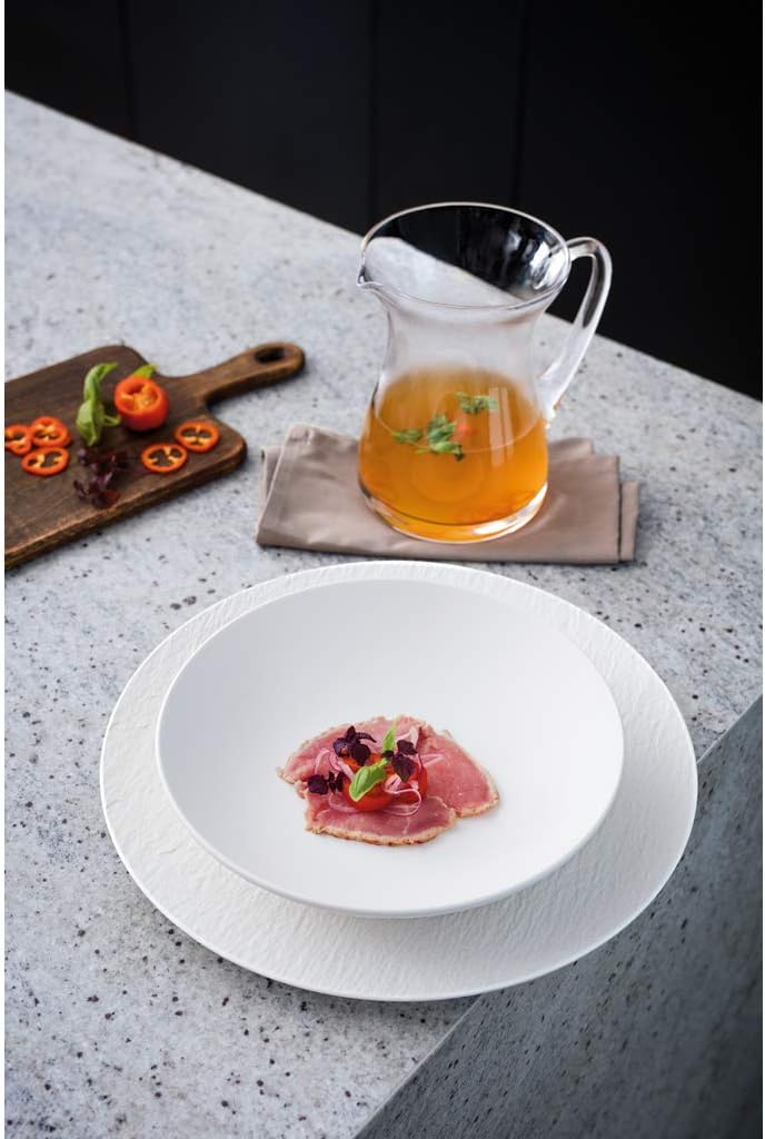 Villeroy & Boch Manufacture Rock Blanc Suppenteller 1,1l 6er Set weiss Porzellan