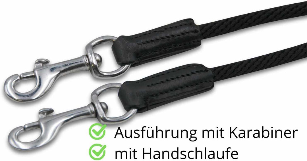 AMKA Doppellonge, schwarz Doppel Longe Longierleine 16 Meter
