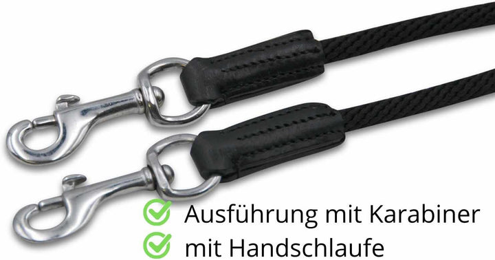 AMKA Doppellonge, schwarz Doppel Longe Longierleine 16 Meter