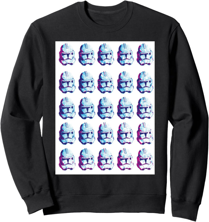 Star Wars The Clone Wars Clone Trooper Helmets Halftone Sweatshirt