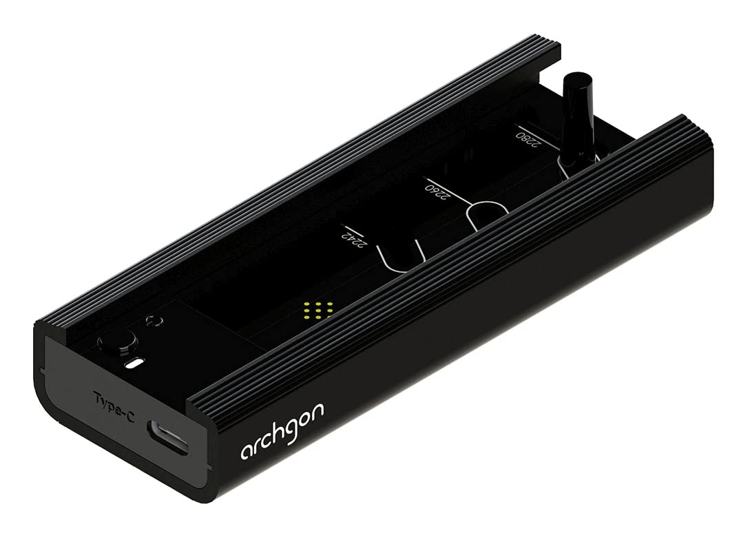 Archgon MSD-3100 Externes SSD Dock NVMe(PCIe)/SATA , Kompatibel mit M.2 2242/2260/2280 SSD, USB 3.2