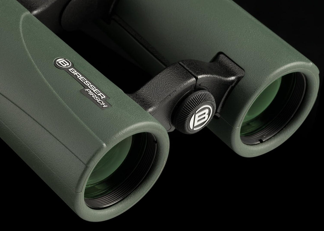Bresser Fernglas Pirsch 10x34 mm mit hochwertiger Phasenvergütung zur Kontraststeigerung, BaK-4 Glas
