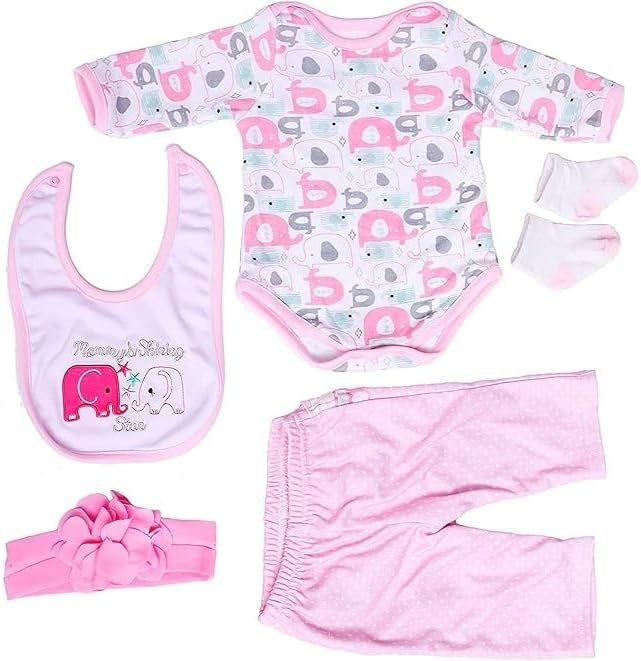 Scnbom Reborn Babys Madchen Kleidung lebensechte babypuppen for 17-24zoll wie echtes Puppen Toddler