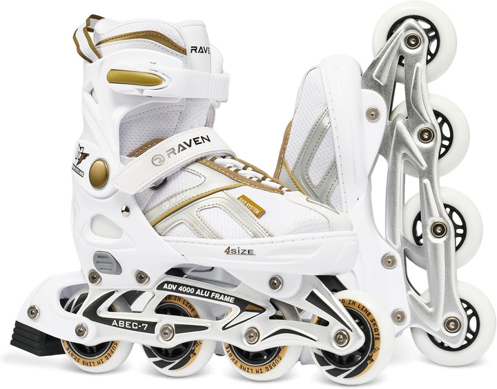 RAVEN Pulse 2in1 Schlittschuhe Inline Skates Inliner für Kinder und Erwachsene verstellbar 37-40 (23