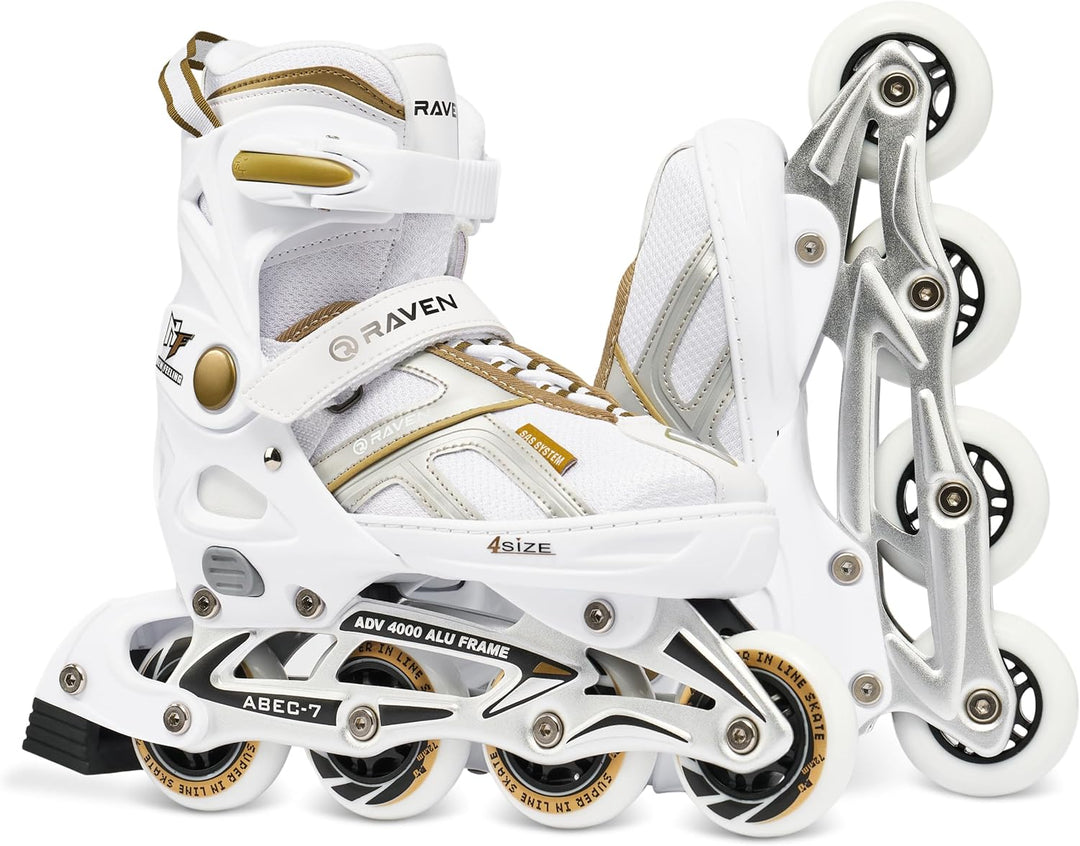 RAVEN Pulse Inline Skates Inliner für Kinder und Erwachsene OPTIONAL 2in1 mit Schlittschuhen verstel