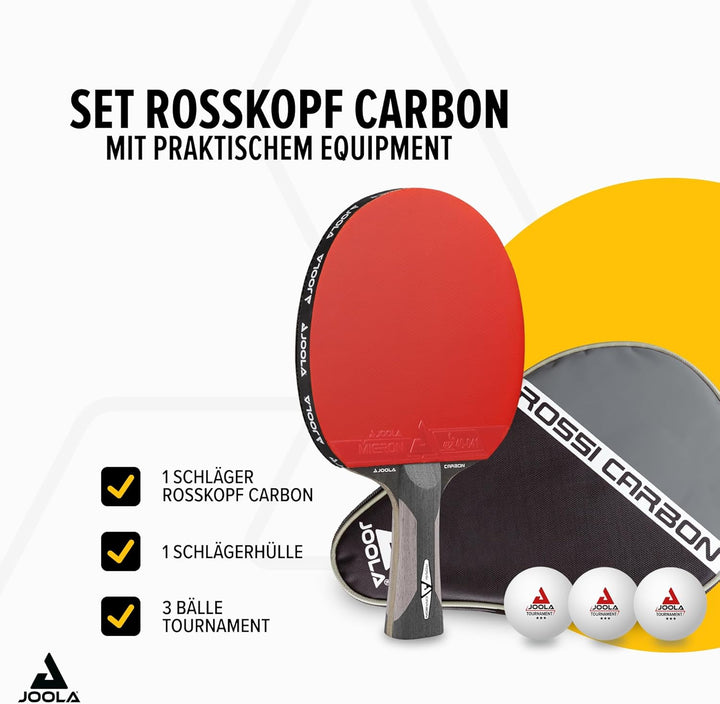 JOOLA ITTF zugelassener Profi Tischtennisschläger INFINITY CARBON, ‎MEGA CARBON und ROSSI CARBON für