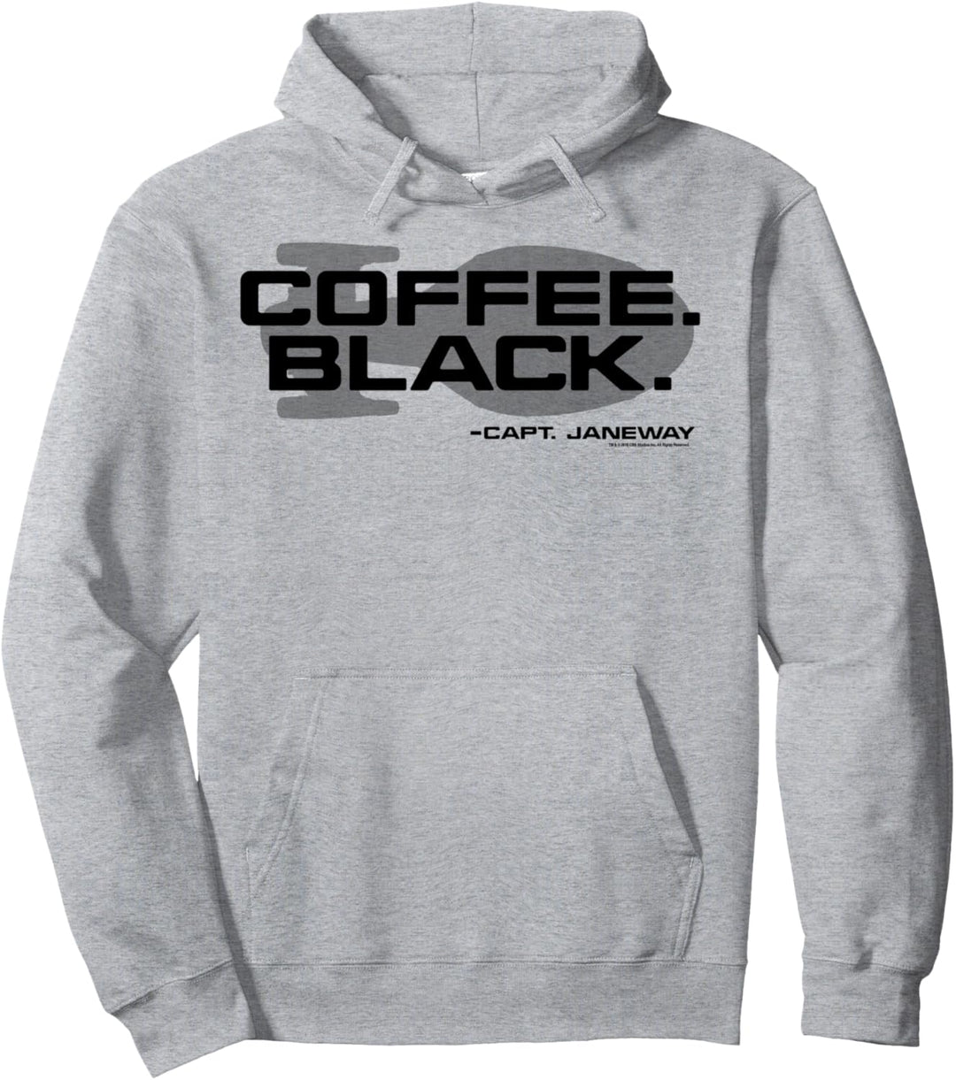 Star Trek Voyager Coffee Black Capt. Janeway Pullover Hoodie