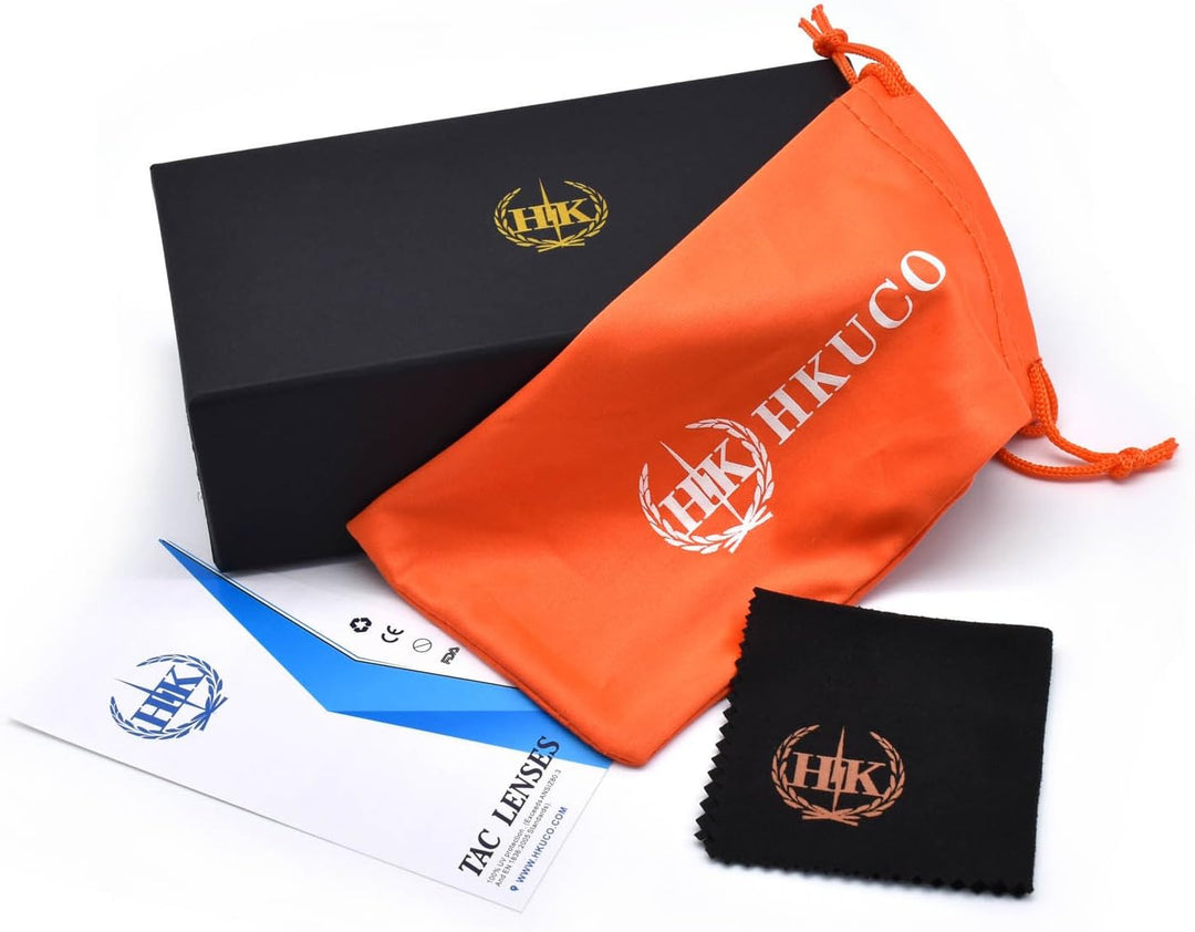 HKUCO For Oakley Radar EV Path Blue/Black Polarized Replacement Lenses And Blue Earsocks Rubber Kit