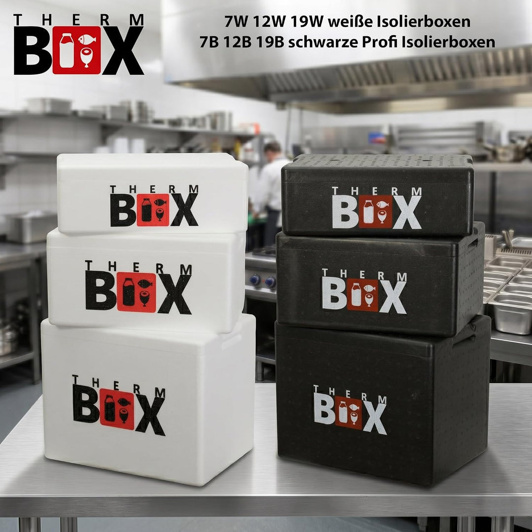 THERM BOX 7W Styroporbox 7 Liter Innen 33,5x23,5x9cm Wandstärke 3cm | Thermobox, Isolierbox, Kühlbox