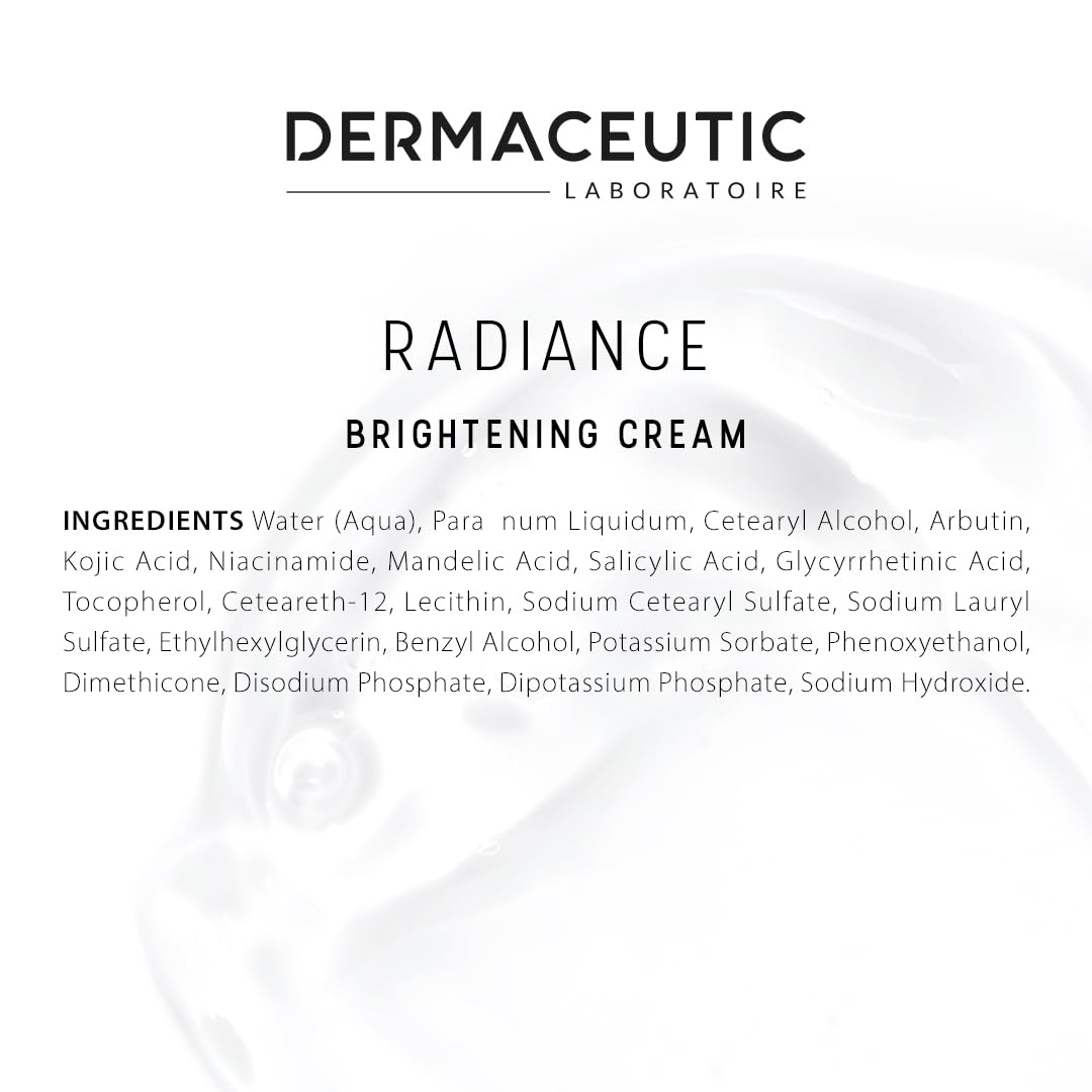 Dermaceutic Radiance - Aufhellende Creme mit Kojisäure, Arbutin, Niacinamid, Salicyl- und Mandelsäur