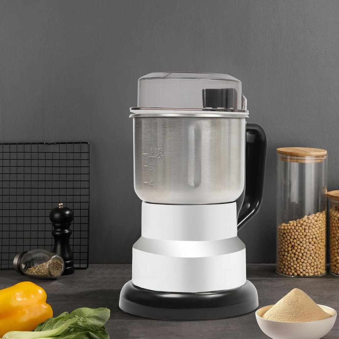 300W Elektrische Kaffeemühle, 500ml Edelstahl Kaffeebohnen Getreide Nuss Bohne Mahl, Gewürze Nuss-Bo