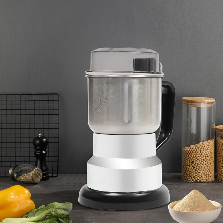 300W Elektrische Kaffeemühle, 500ml Edelstahl Kaffeebohnen Getreide Nuss Bohne Mahl, Gewürze Nuss-Bo