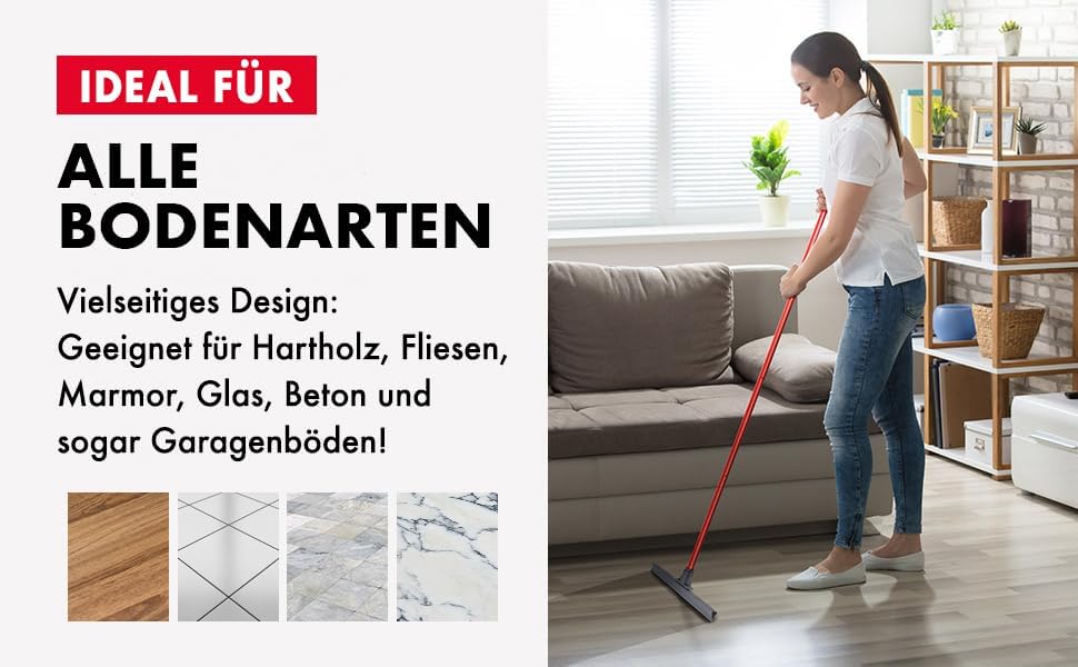 Tyroler Bright Tools Mikrofaser Bodenwischer Mop mit feuchtem und trockenem Bezug (45 cm breit) Flex