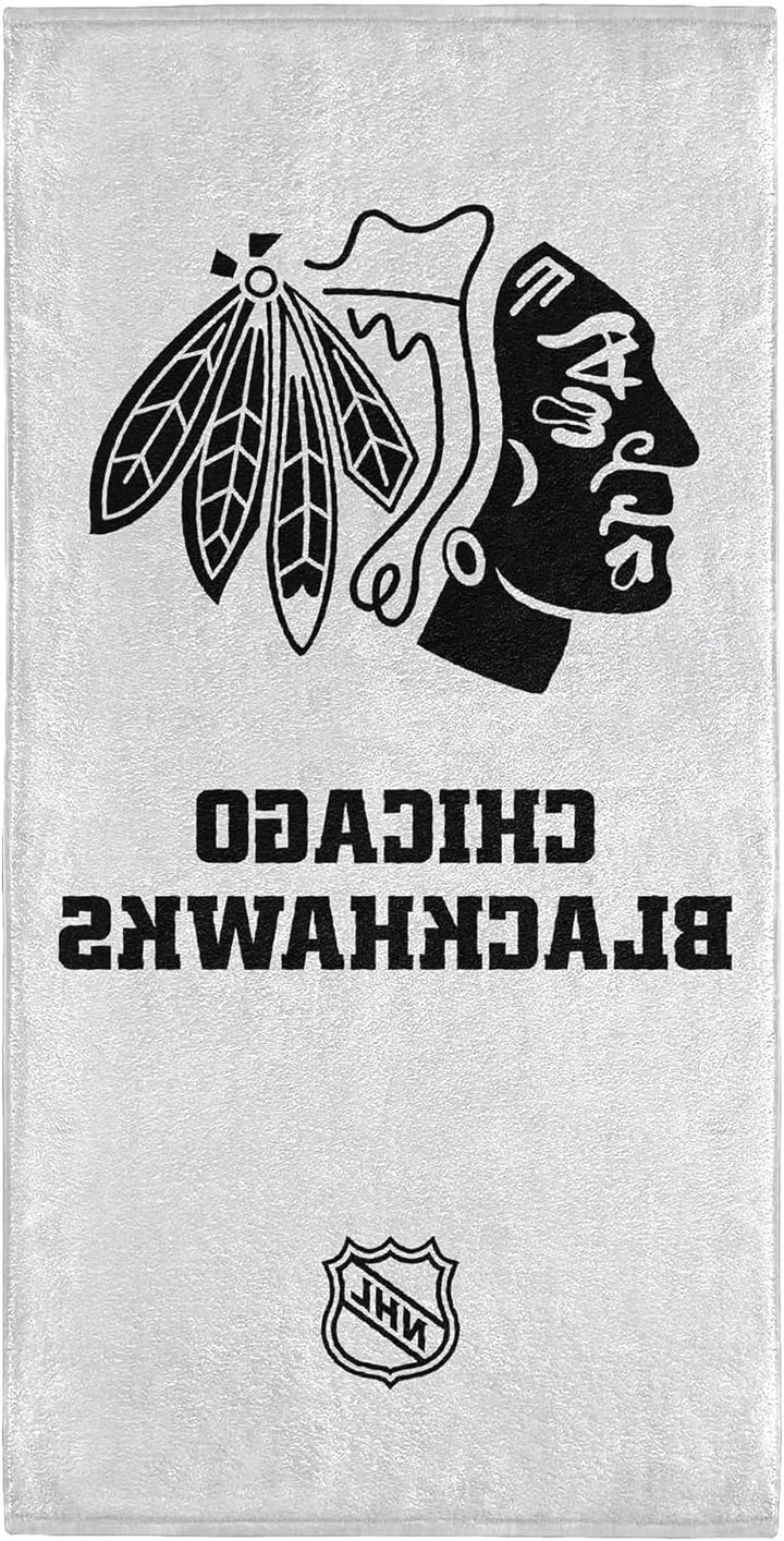 Chicago Blackhawks NHL Duschtuch Handtuch Badetuch in 70 x 140 cm, 100 % Baumwolle