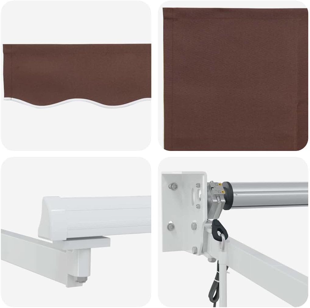 vidaXL Automatisch Manuell Braun 400x300 cm 400 x 300 cm Braun und Weiss, 400 x 300 cm Braun und Wei