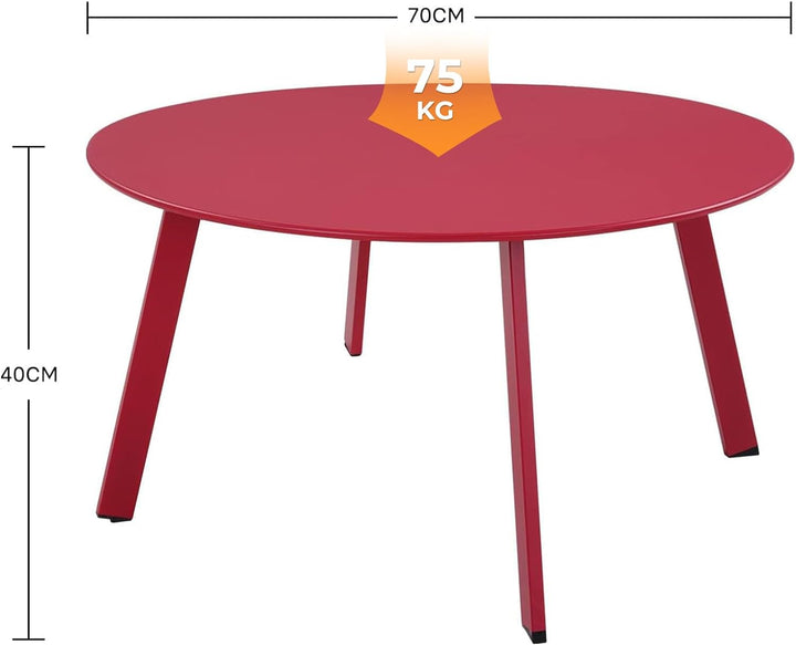 Grand patio Kaffeetisch, Outdoor Tisch, Balkontisch, Premium Stahl, Einfacher Aufbau, Beistelltisch