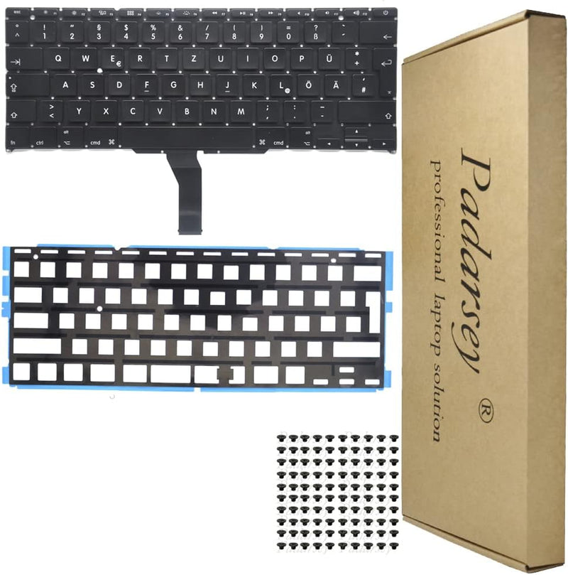 Pardarsey Laptop-Tastatur Notebook Keyboard Ersatz Austausch Deutsch QWERTZ DE für MacBook Air A1370