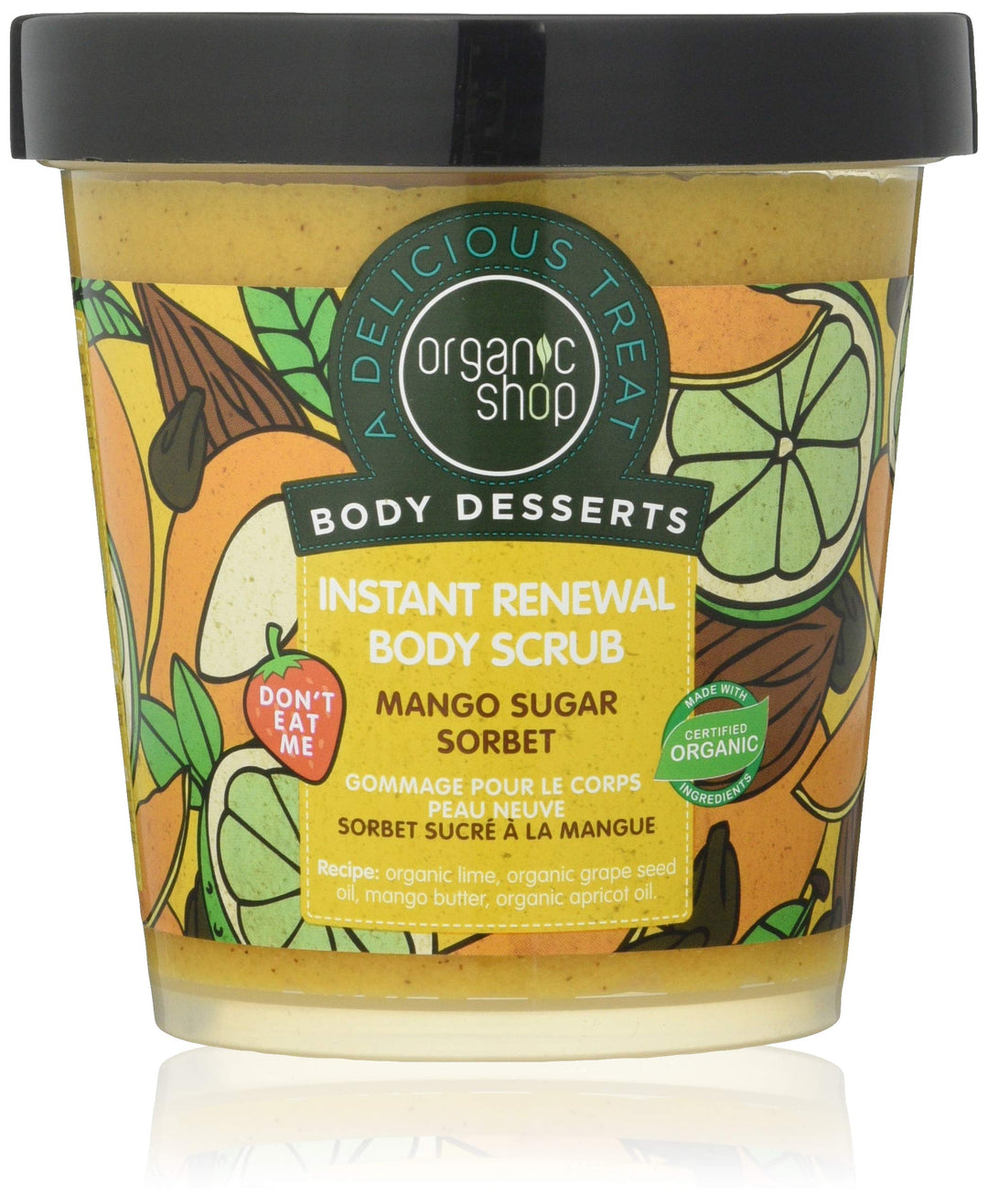 Organic Shop Body desserts Mango Sugar Sorbet Body Scrub 450ml Mango 450 ml (1er Pack), Mango 450 ml