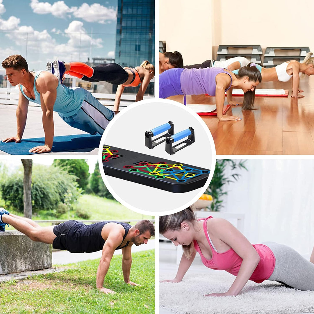 Unipampa Push Up Rack Board, 23 in 1 faltbares Multifunktions Heimtrainings Fitnessgerät, Tragbarer