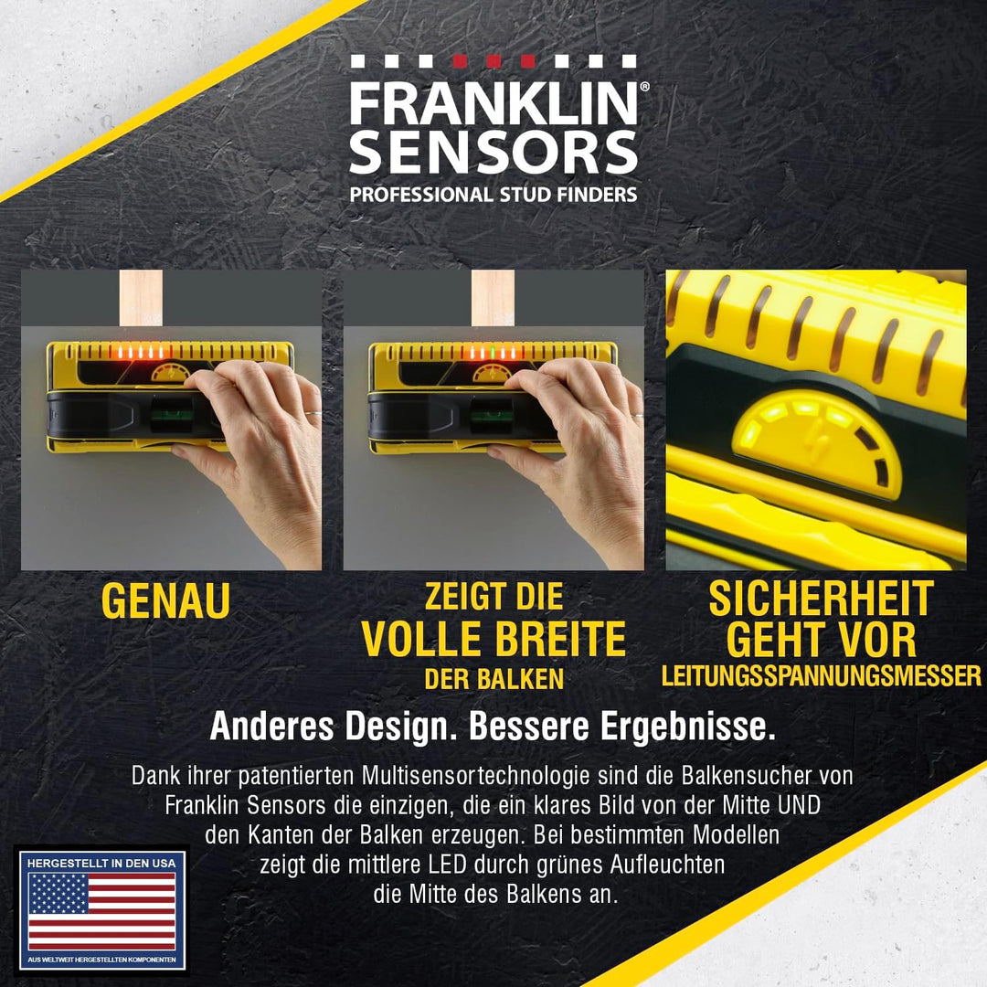 Franklin Sensors ProSensor M210 Professioneller Balkenfinder mit 13-Sensoren für höchste Genauigkeit