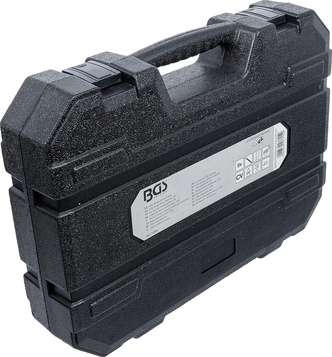 BGS 72035 | VDE-Ringschlüssel-Satz | tief gekröpft | SW 10 - 24 mm | 9-tlg. 9-tlg. | SW 10 - 24 mm,