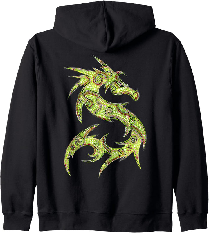 FANTASY DRAGON - dot painting art 4 - Fan Fun Kapuzenjacke