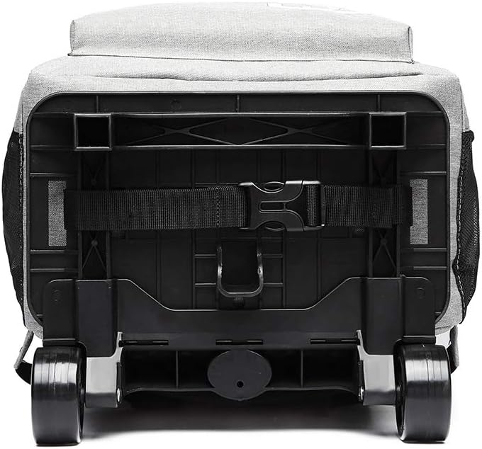 KONO Trolley Jungen Rucksack Kindergepäck mit Rollen Reflektierender Schulranzen für Teenager Herren