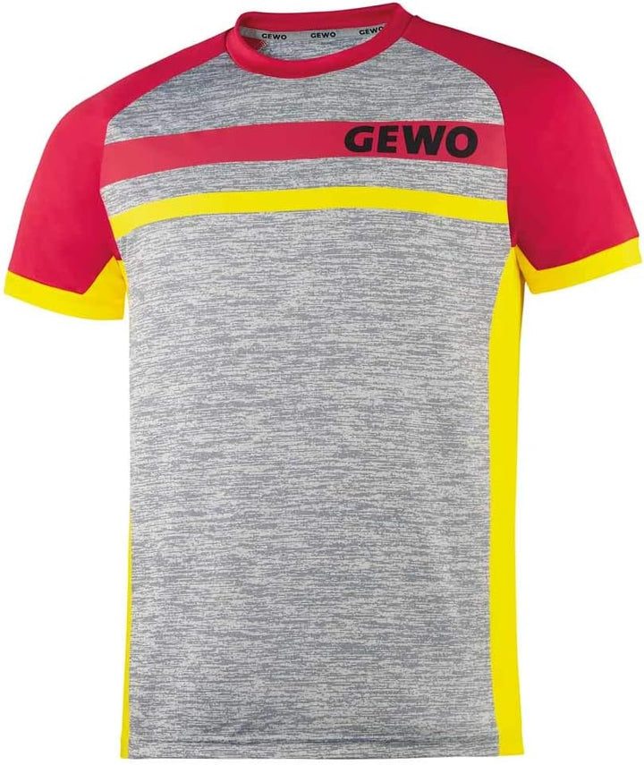 GEWO T-Shirt Fermo S Grau Melange/Rot, S Grau Melange/Rot