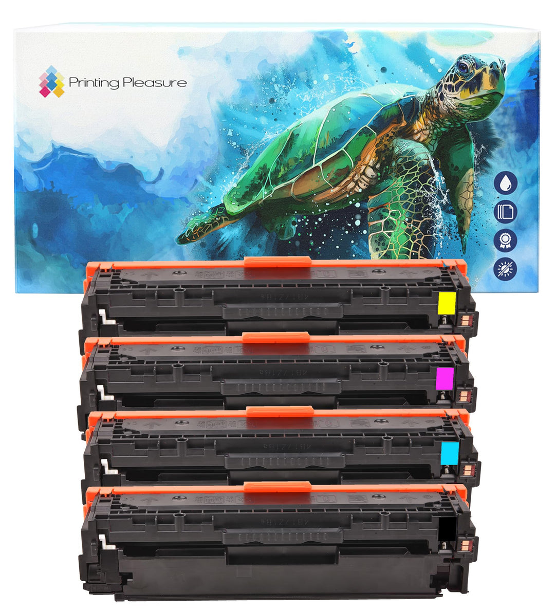 Printing Pleasure 4er Set 305X/305A Premium Toner kompatibel für HP Color Laserjet Pro 300 M351A, MF