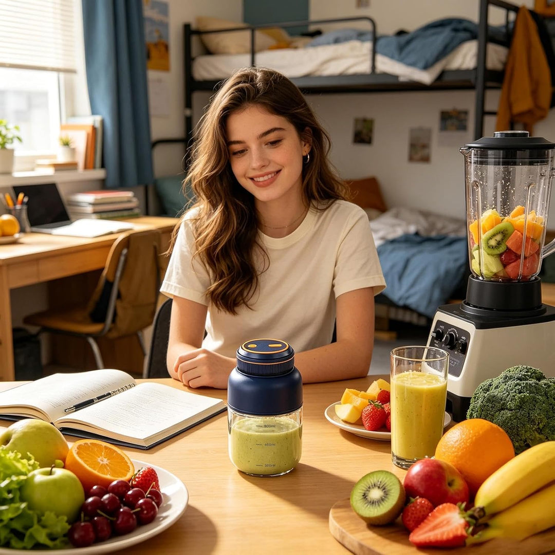 Personal Blender – 800 ml kabellose USB-Rührmaschine, Entsafter für Shakes mit 6-Blatt-Ultra-Edelsta