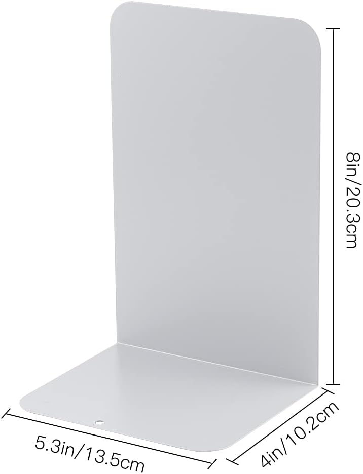 MSDADA Buchstützen aus Metall L, 102x203x135mm, 5 Paar CD Buchständer Kinder, Bücherregal für Schule