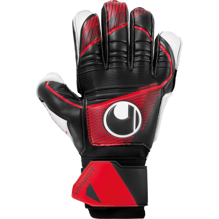 uhlsport Unisex Jugend Powerline Soft Flex Frame Fussball Torwarthandschuhe 5 schwarz/rot/weiss, 5 s