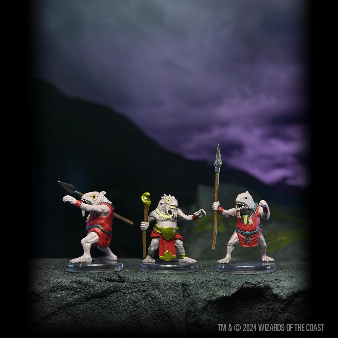 WizKids D&D Icons of The Realms: Kuo-Toa Warband - 5 Stück, Hoch detailliert, pre-printed und bereit