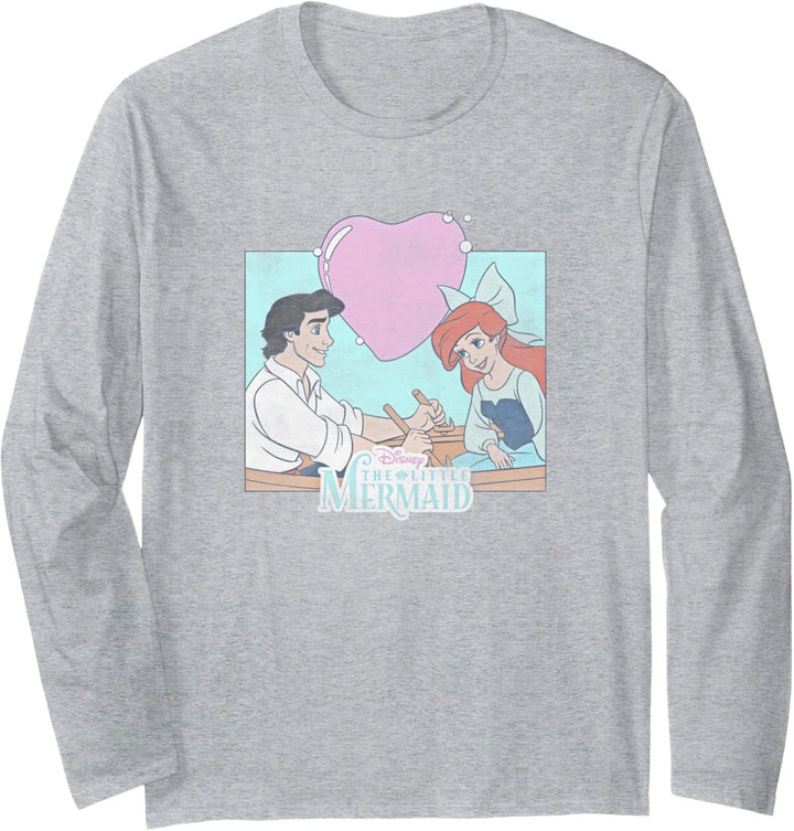 Disney The Little Mermaid Eric & Ariel Heart Portrait Langarmshirt